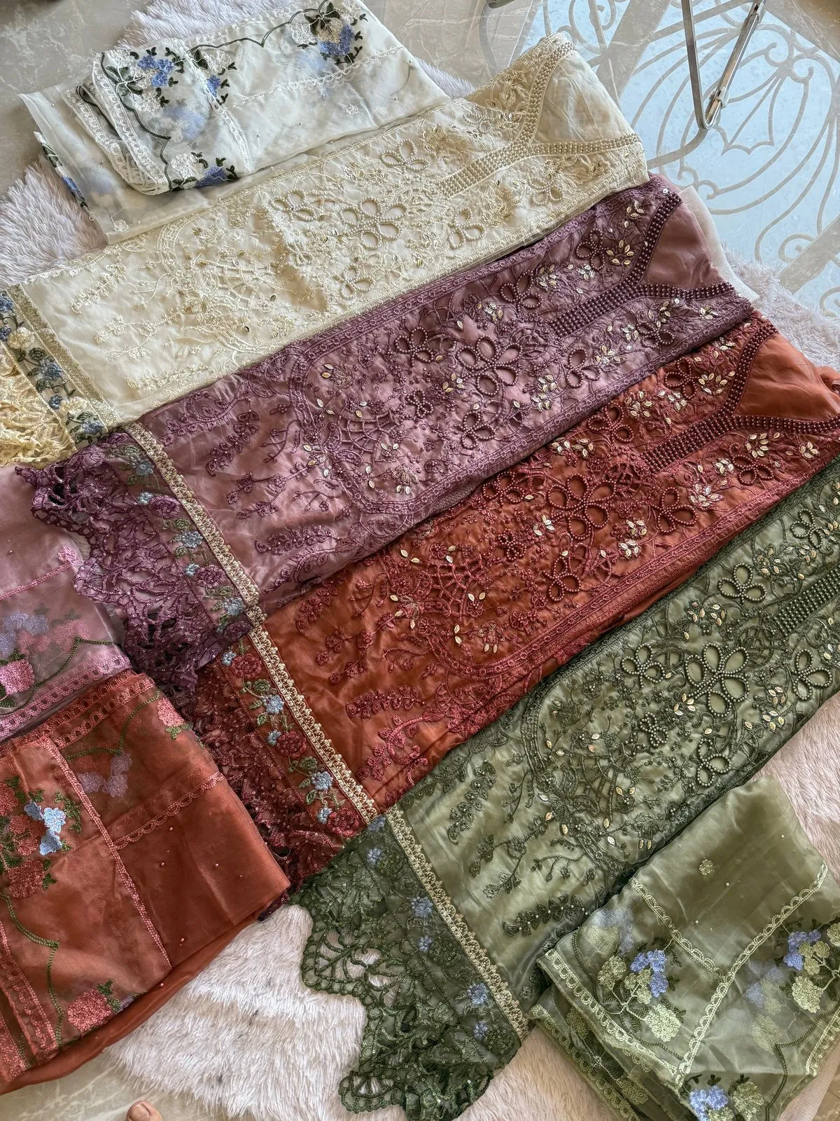 Organza Cut Work Pakistani Suit For Ramzan Eid