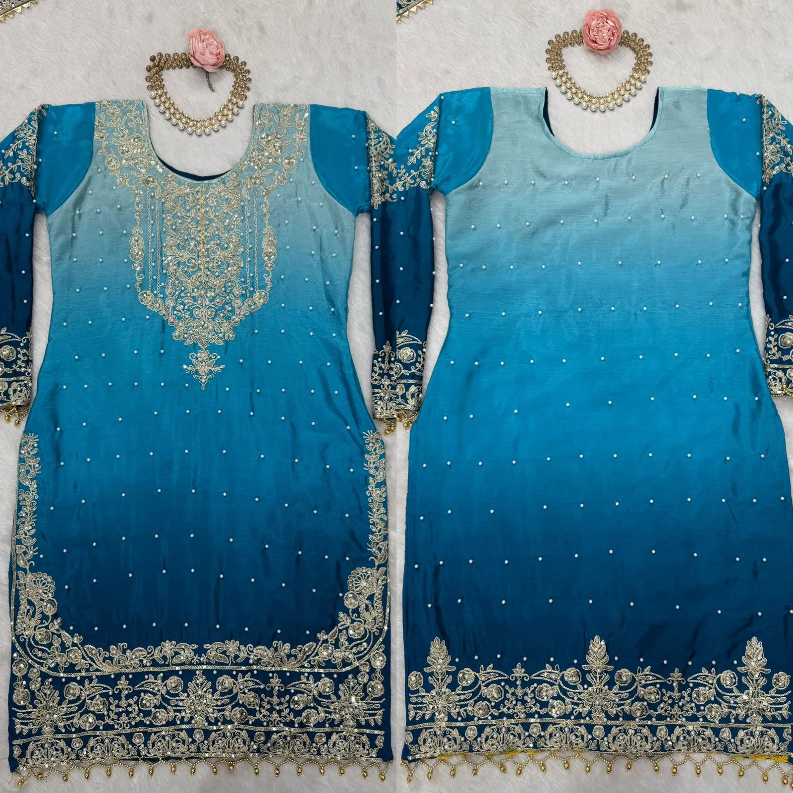 Pakistani Plazzo Salwar Suit For Ramzan Eid