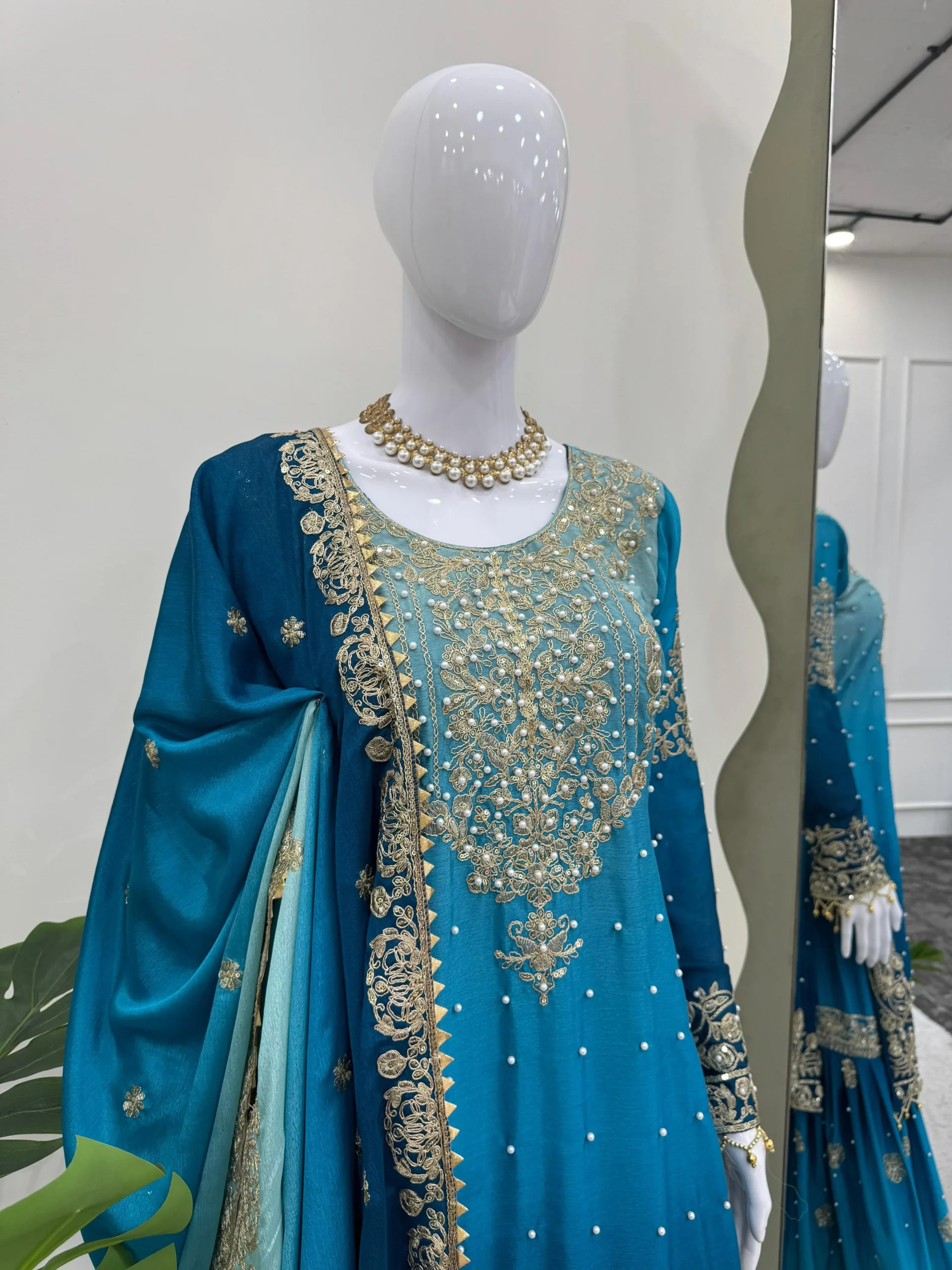 Pakistani Plazzo Salwar Suit For Ramzan Eid