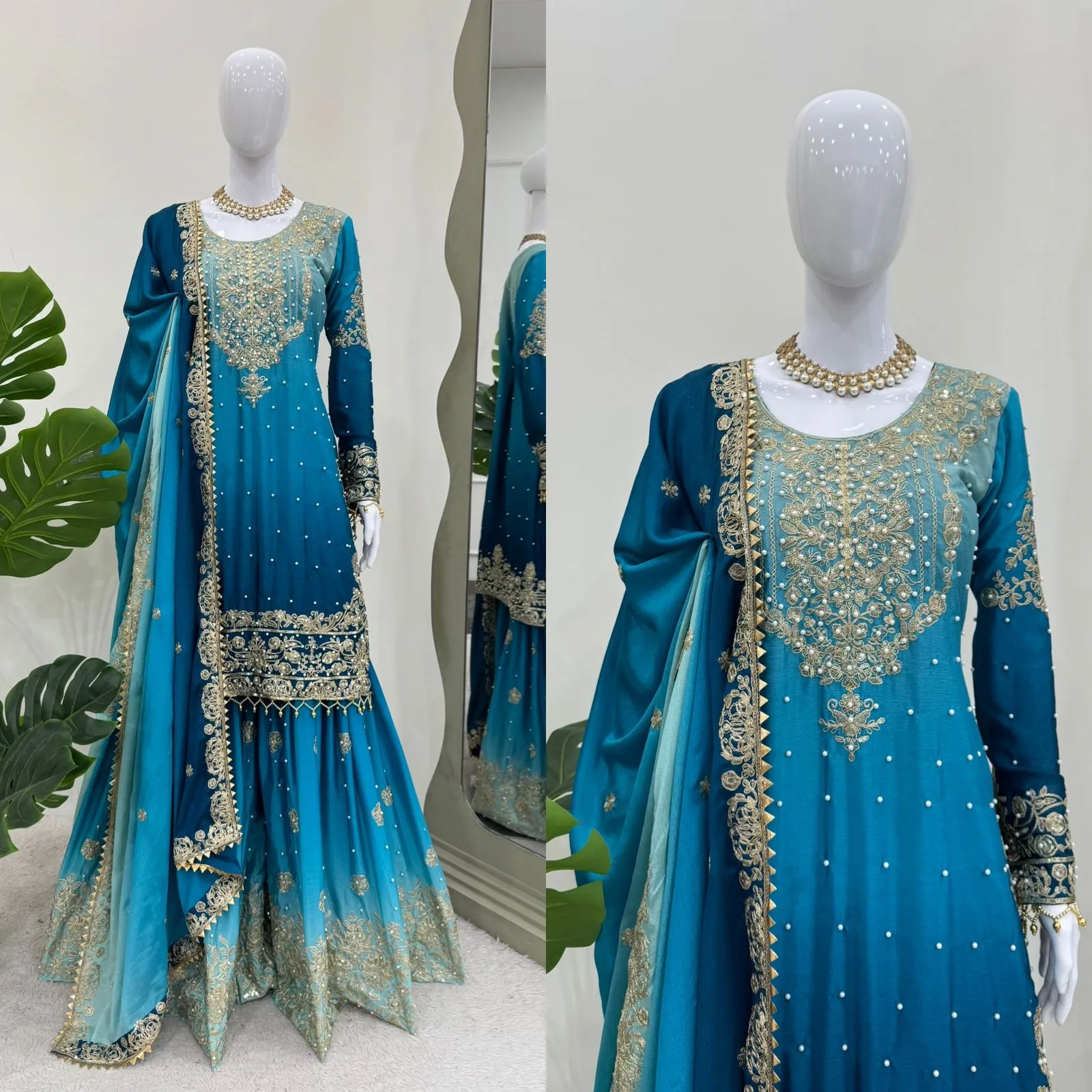 Pakistani Plazzo Salwar Suit For Ramzan Eid