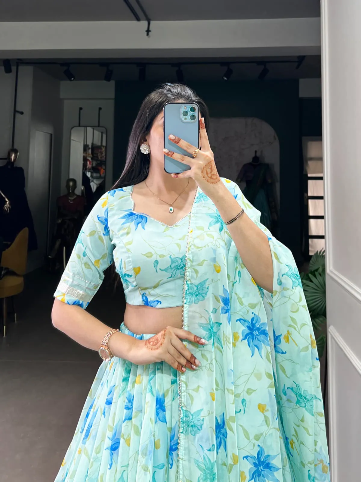 Party Wear Floral Lehenga Choli