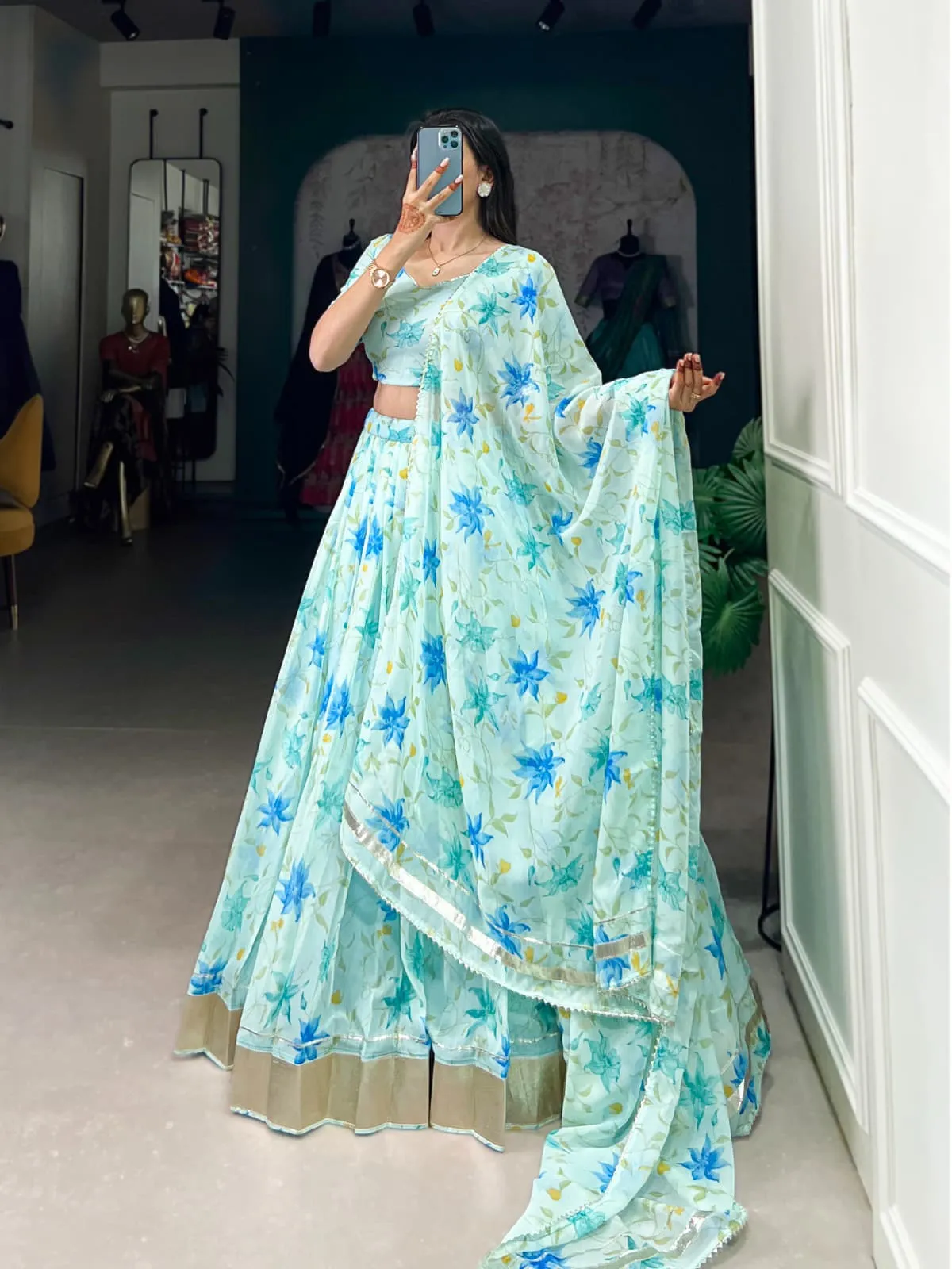 Party Wear Floral Lehenga Choli