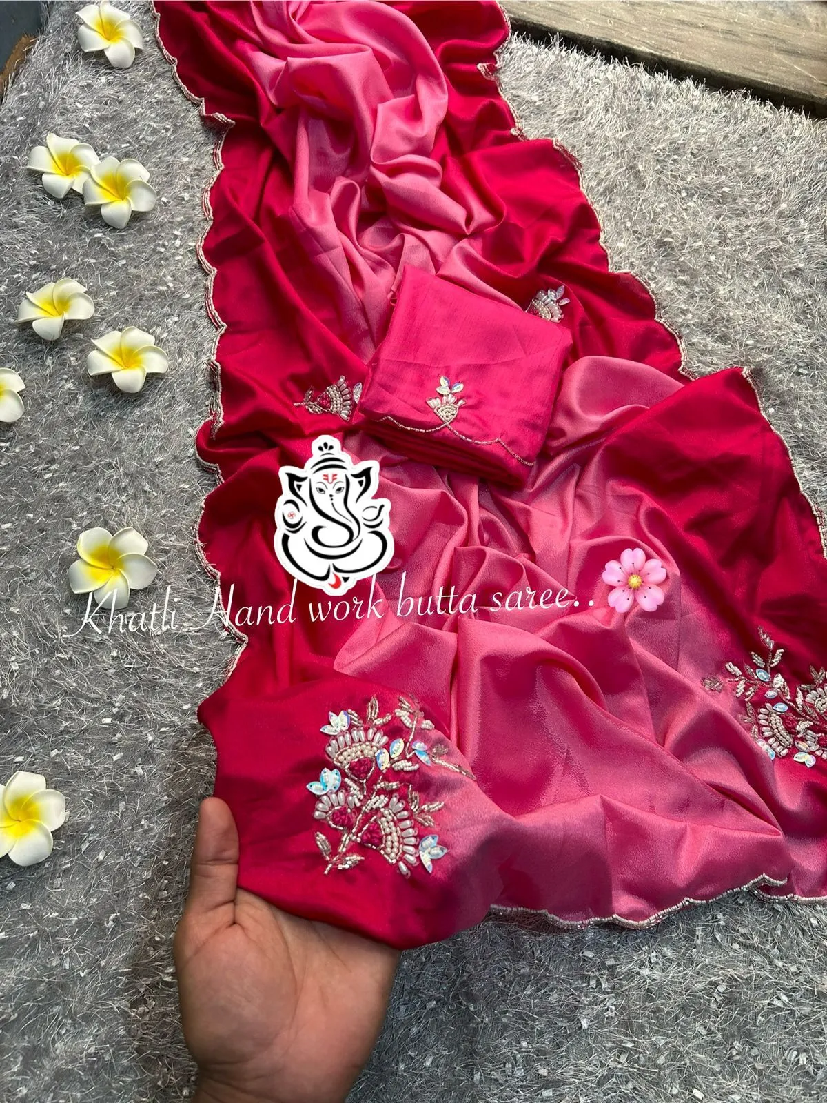 Party Wear Handwork Saree For Girls