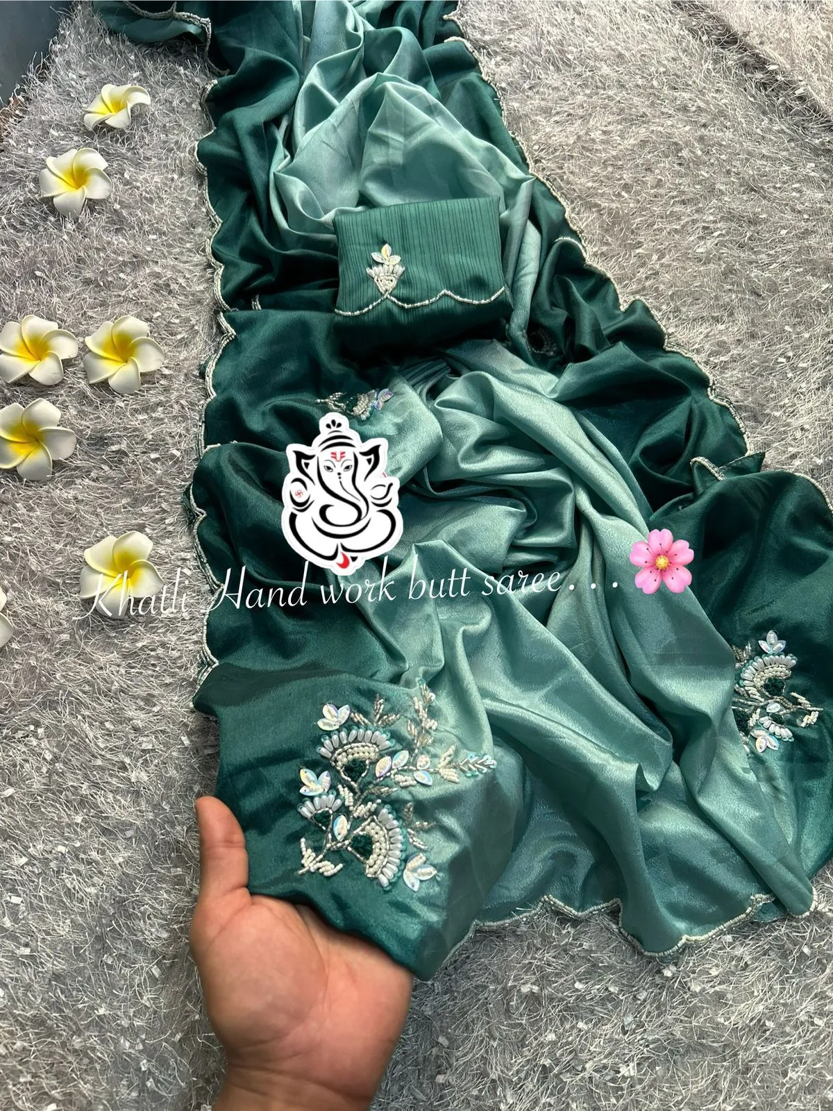 Party Wear Handwork Saree For Girls