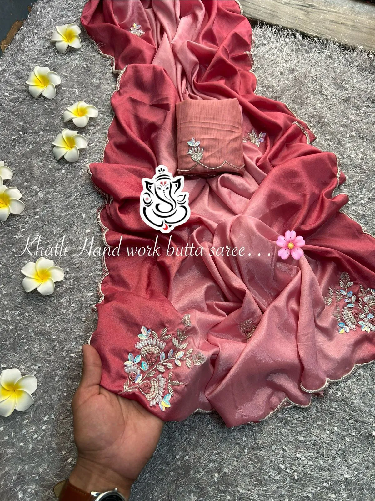 Party Wear Handwork Saree For Girls