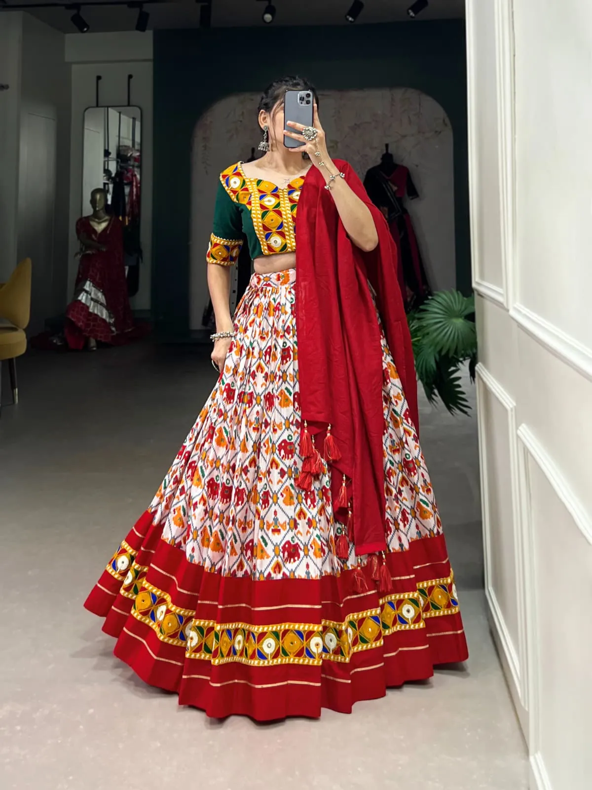 Patola Printed Lehenga For Girls