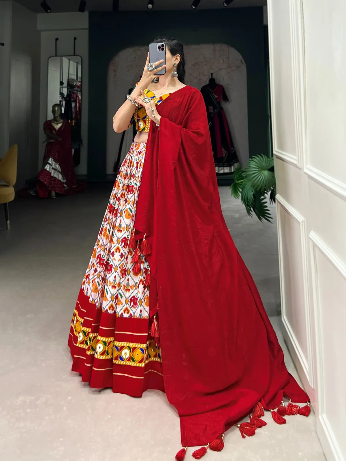 Patola Printed Lehenga For Girls