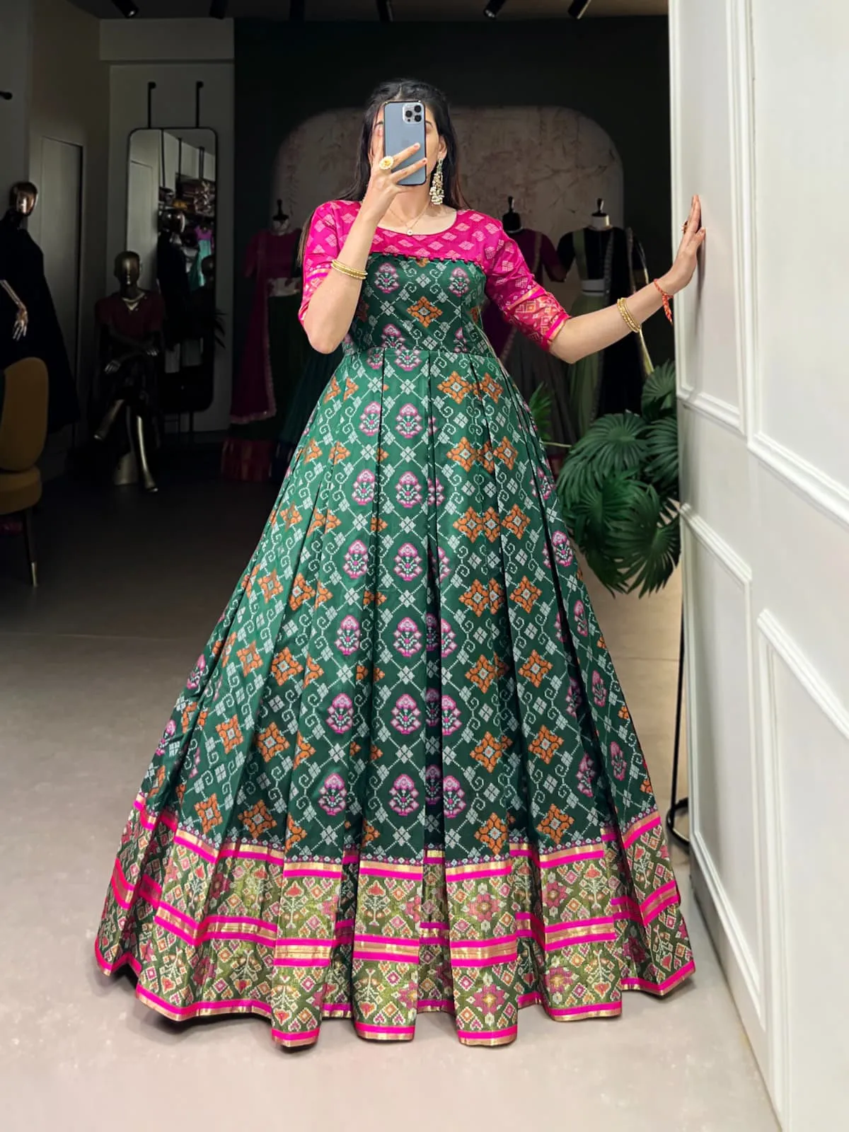 Patola Printed Wedding Gown