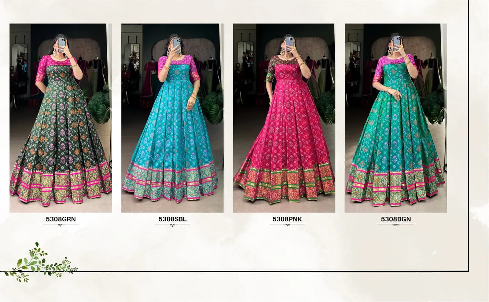 Patola Printed Wedding Gown