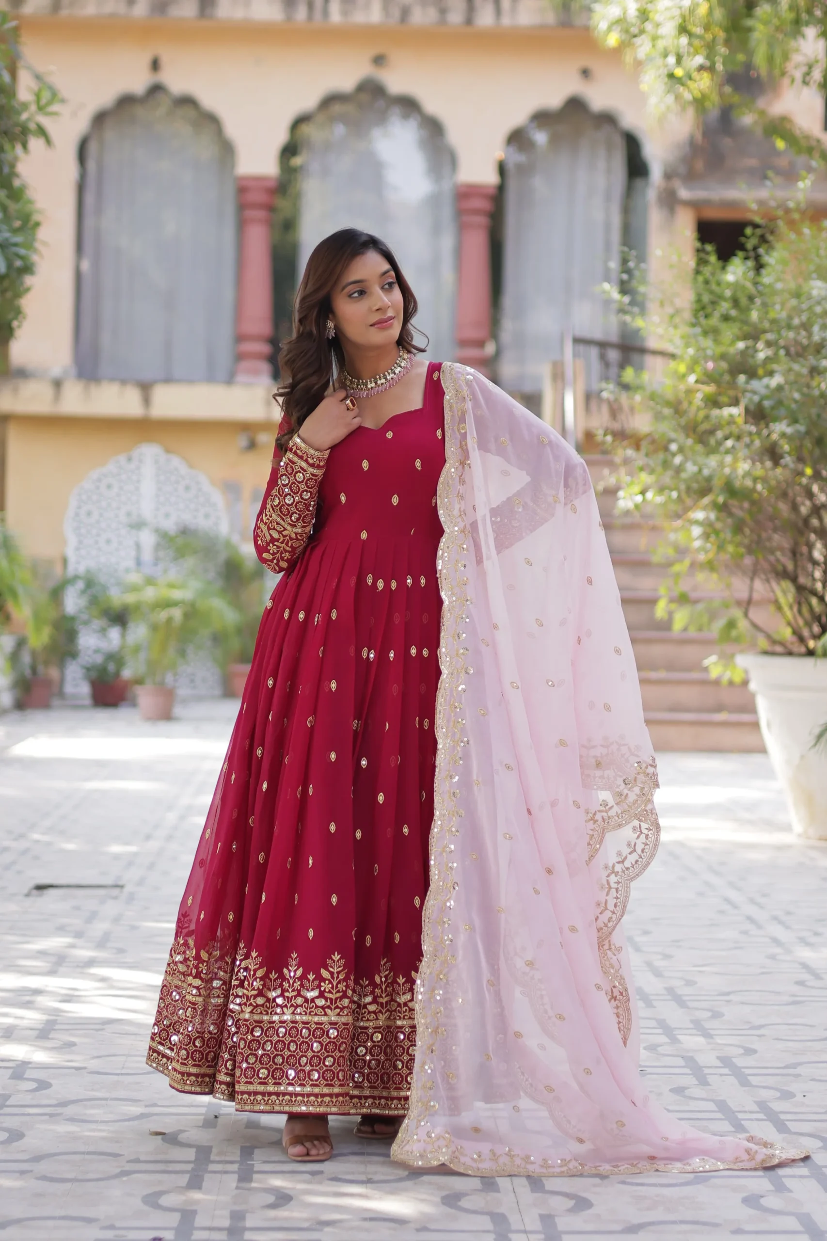 Premium Georgette Pakistani Gown For Ramzan Eid