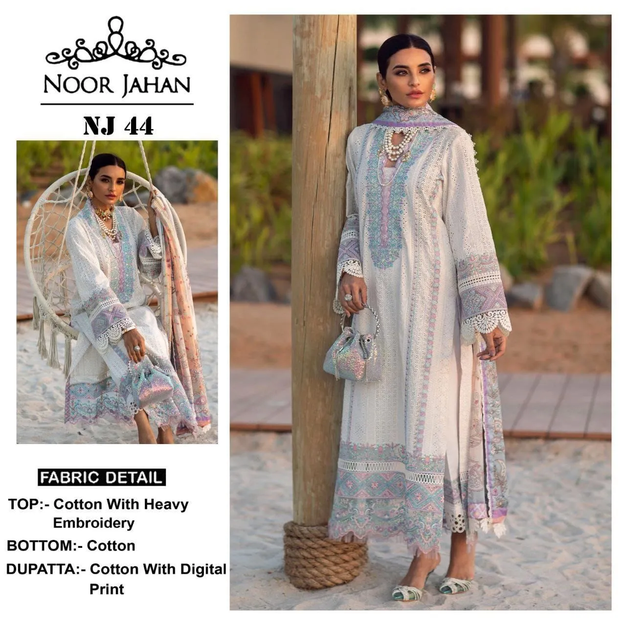 Pure Cotton Embroidery Pakistani Dress