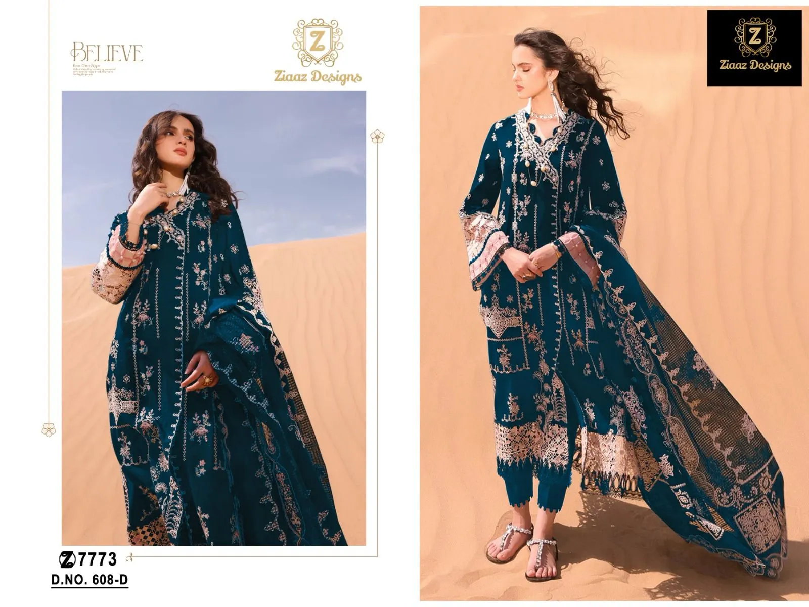 Pure Cotton Embroidery Suit For Eid