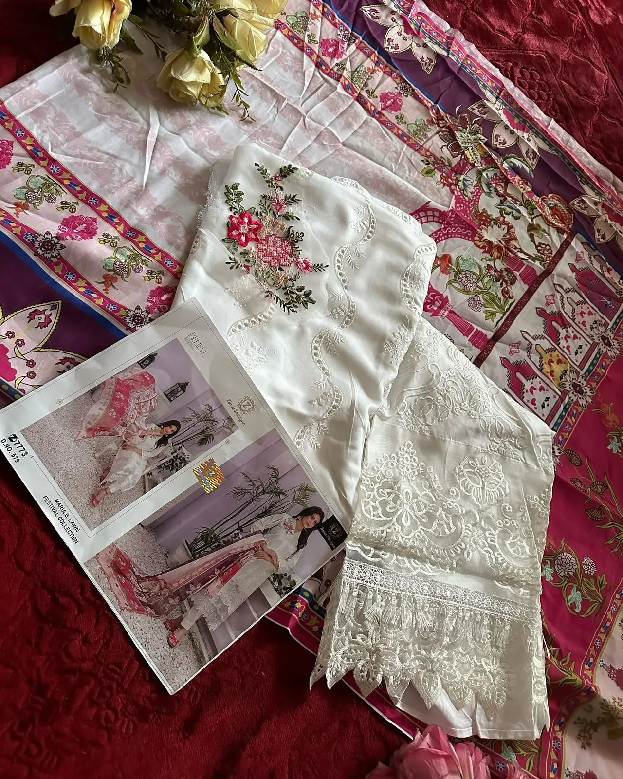 Pure Rayon White Salwar Suit For Eid
