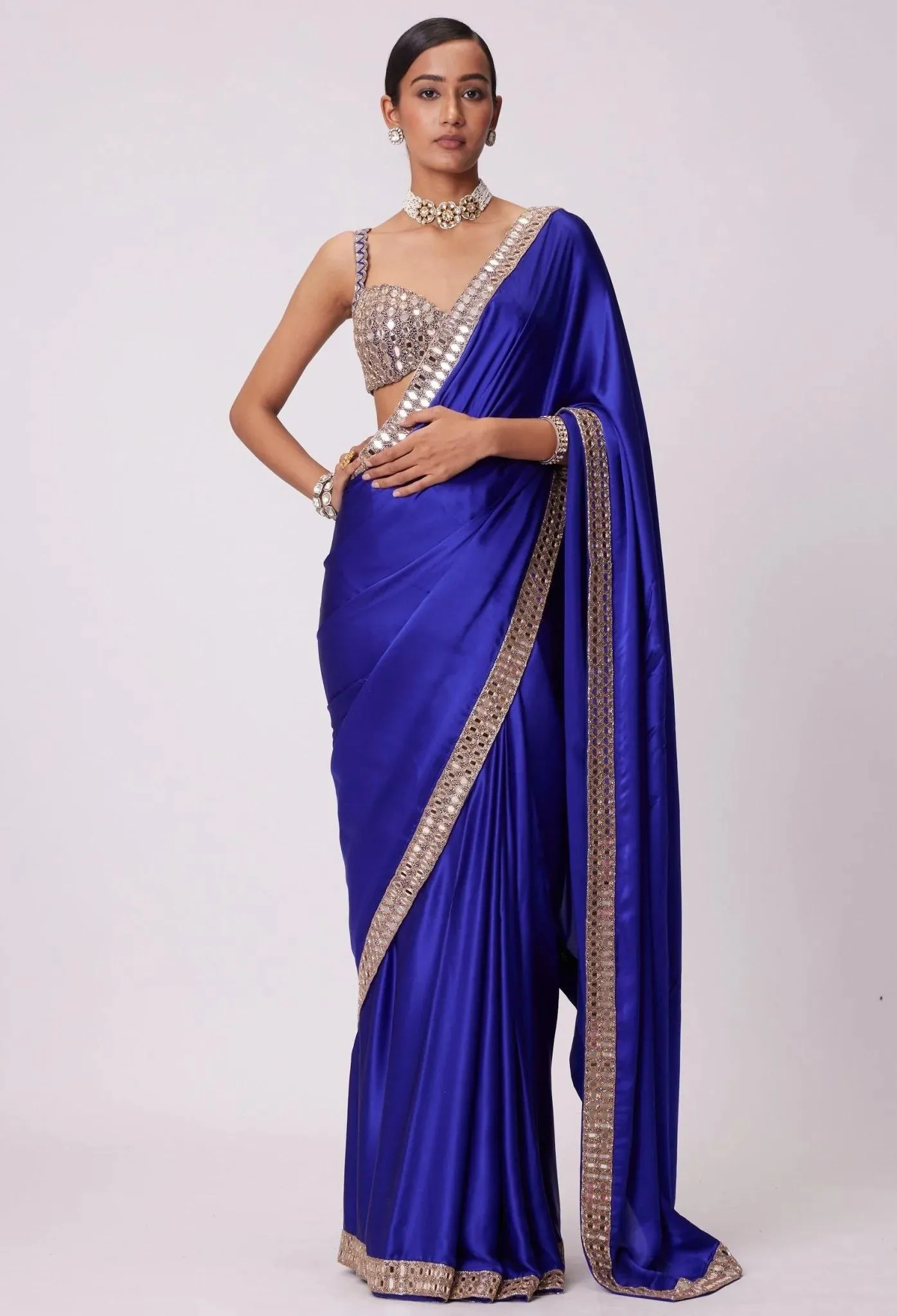Rakul Preet Singh Royal Blue Bollywood Saree