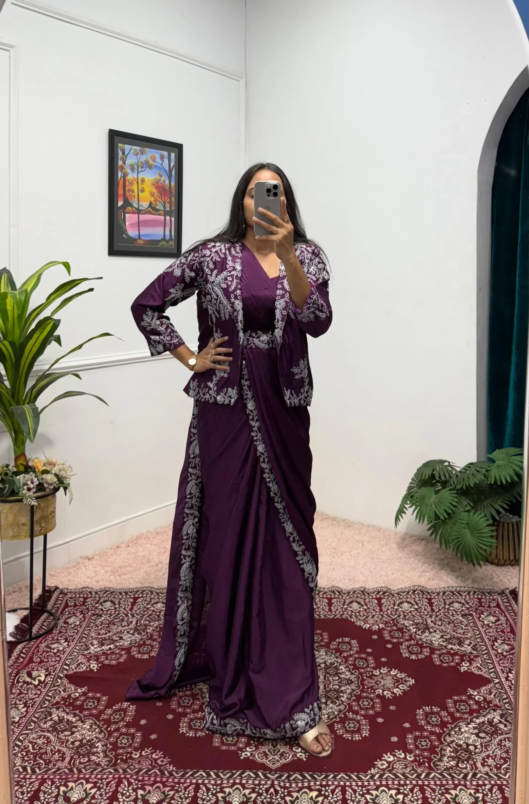 Ready To Wear Saree With Jacket For Wedding