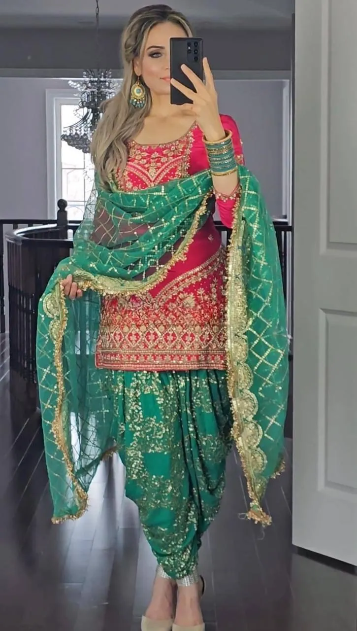 Readymade Patiala Dhoti Salwar Suit For Wedding
