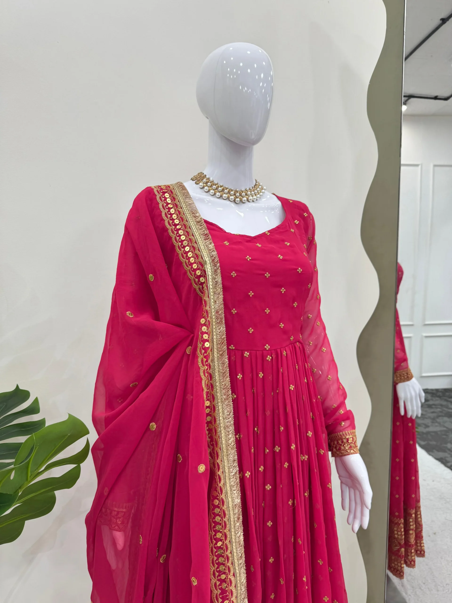 Red Anarkali Salwar Suit For Ramzan Eid