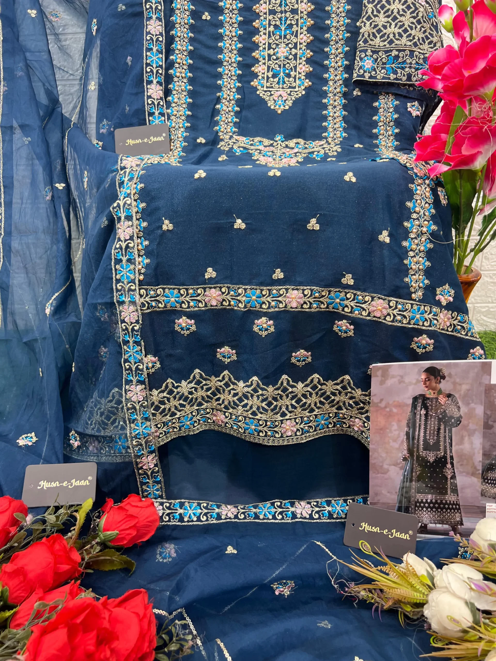 Royal Blue Pakistani Suit For Eid
