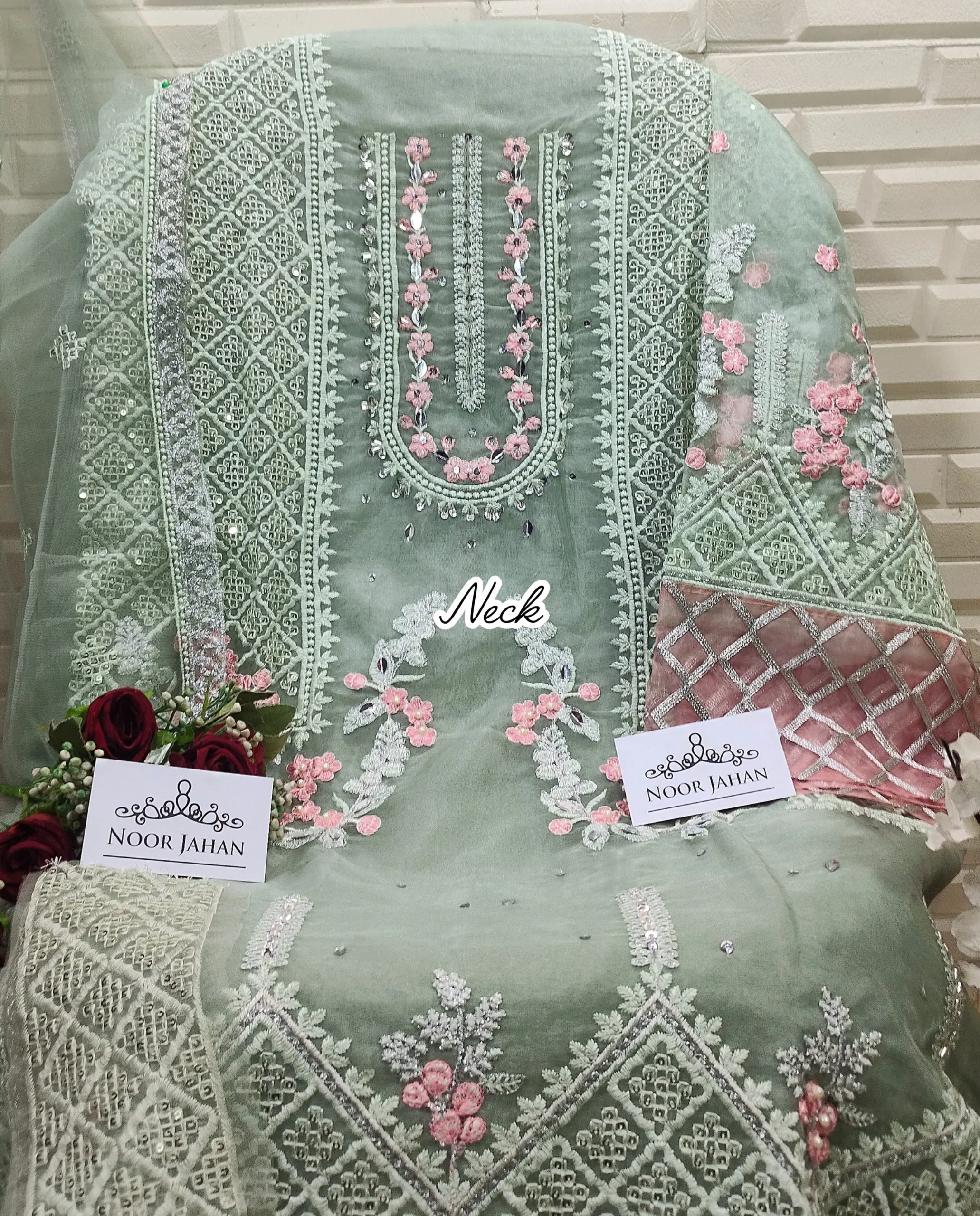 Sky Blue Short Pakistani Dress