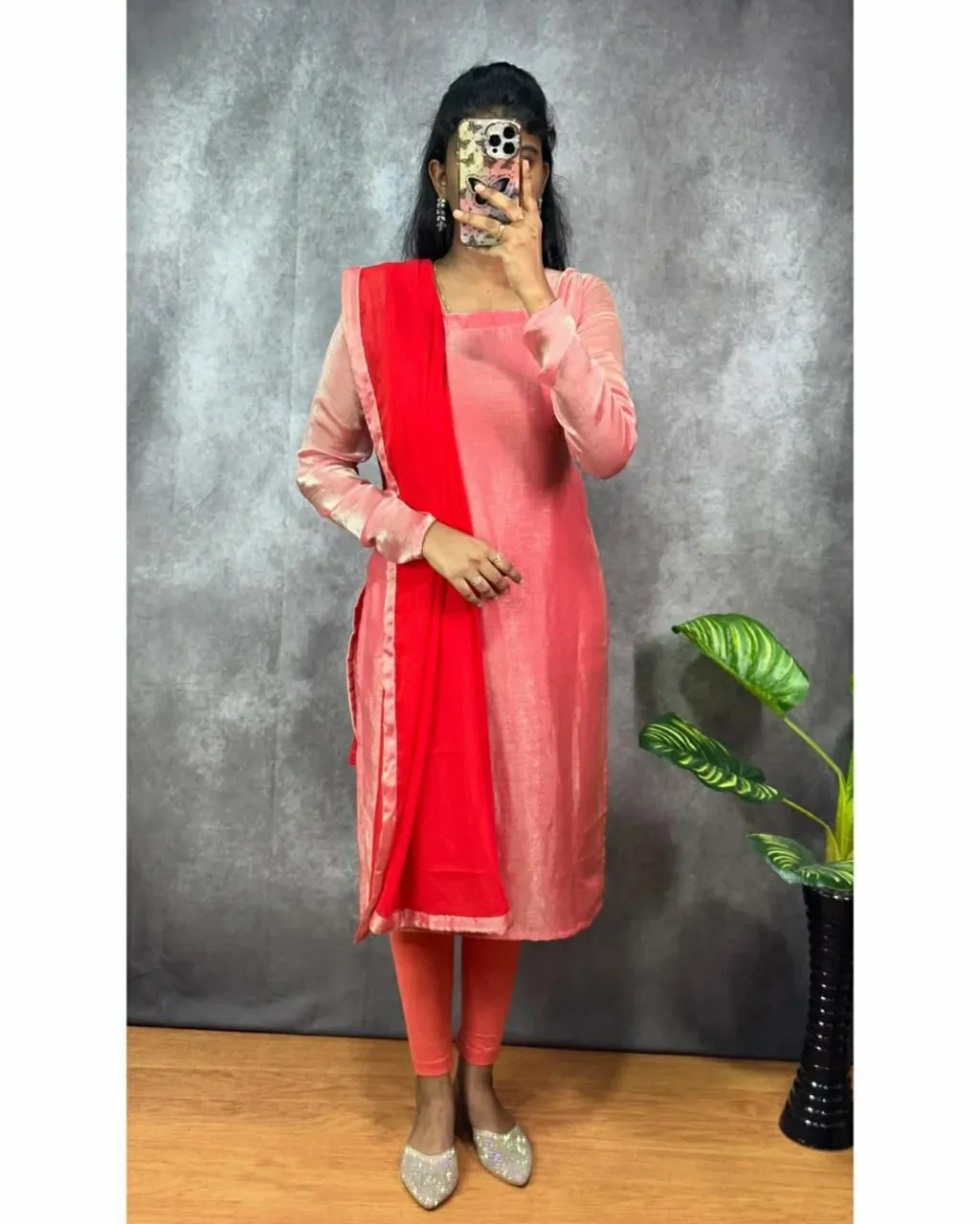 Trending Silk Kurti Dupatta Set