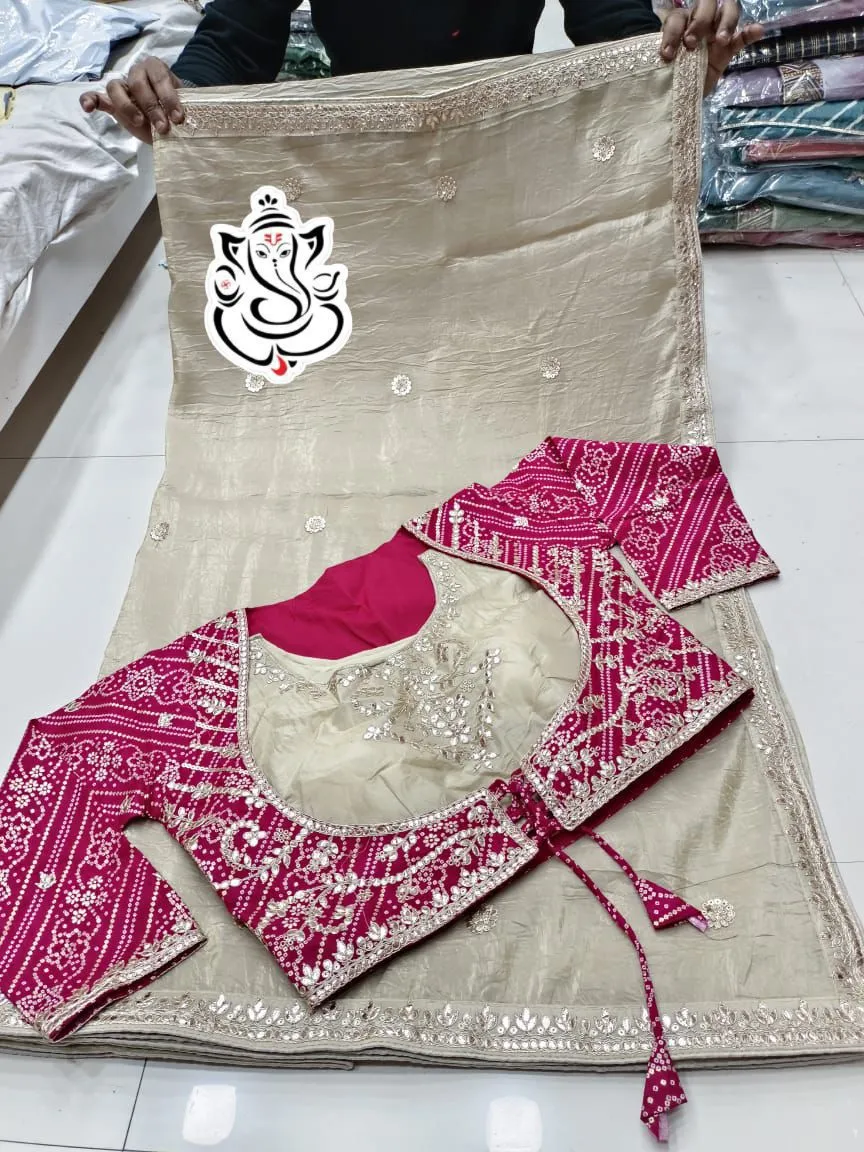 Wedding Special Saree With Readymade Blouse