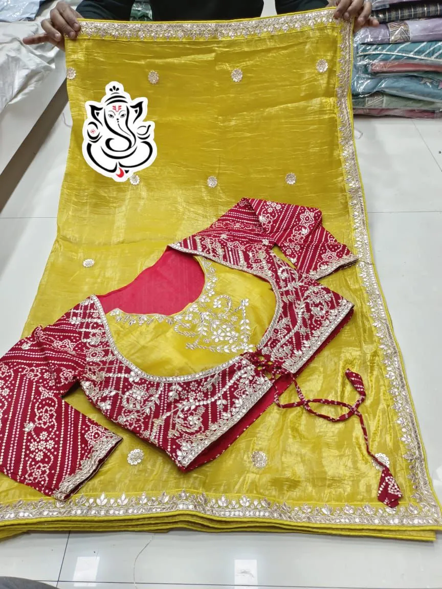 Wedding Special Saree With Readymade Blouse
