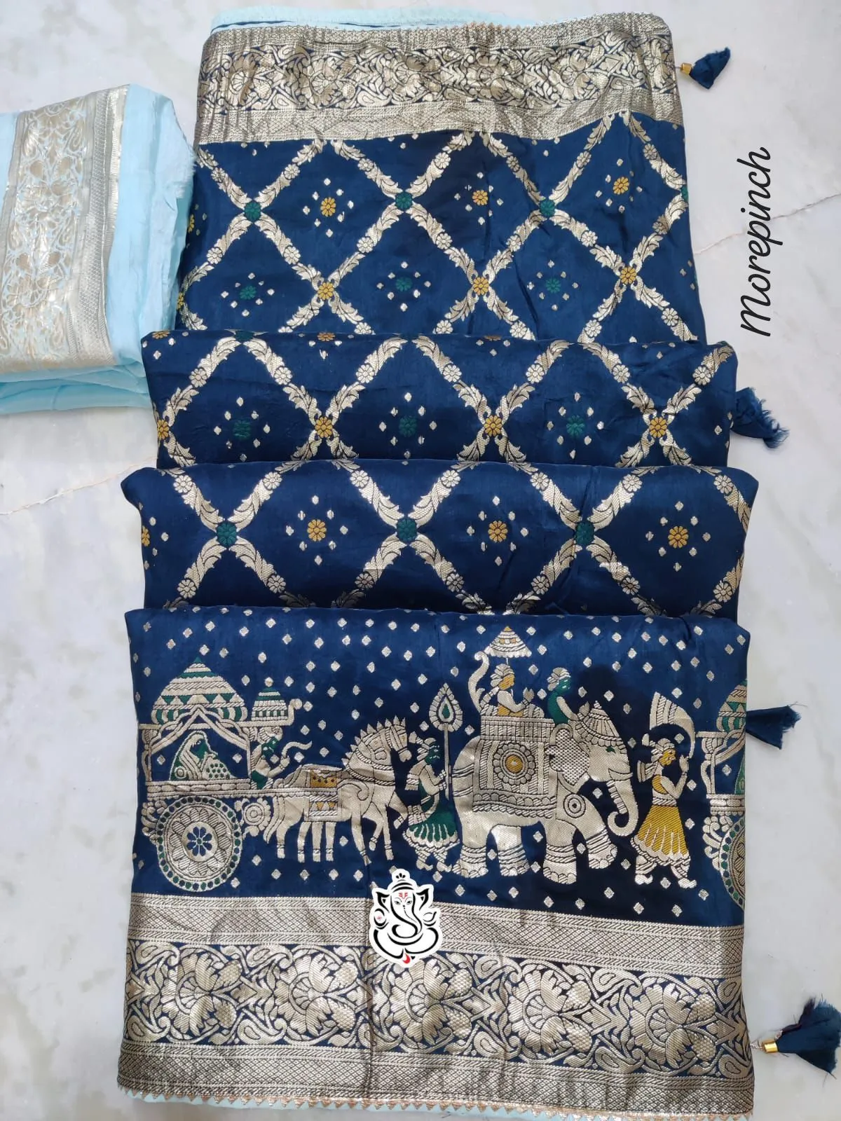 Wedding Special Saree With Zari Animal Weaving