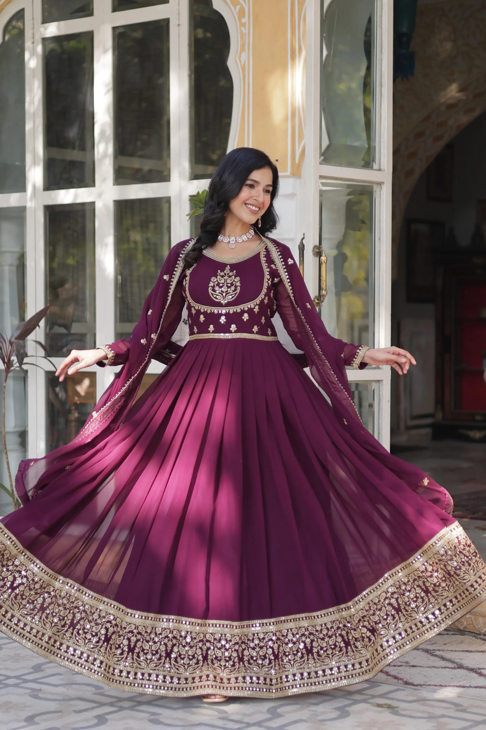 Wedding Wear Gown Dupatta Collection 2025