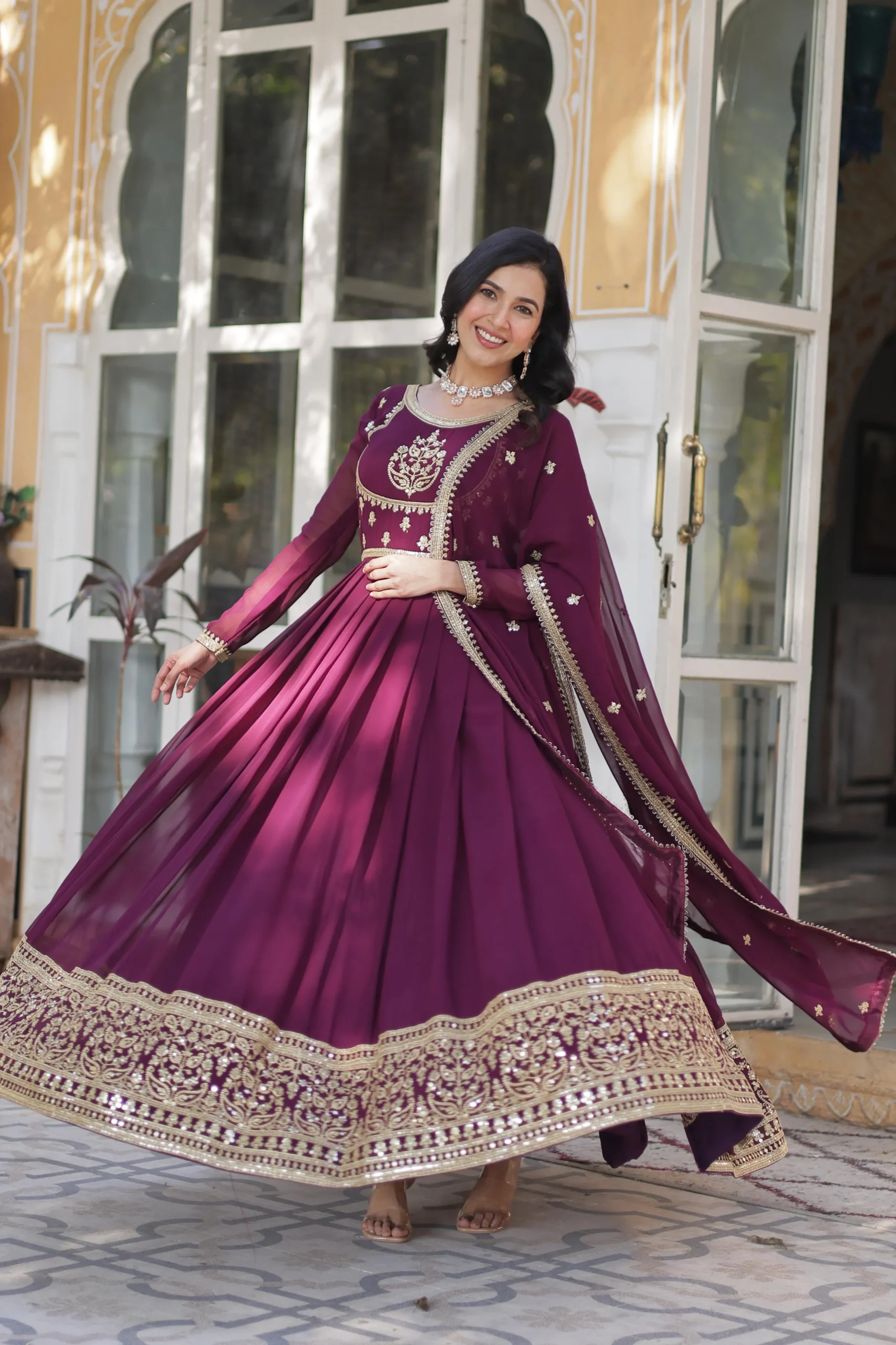 Wedding Wear Gown Dupatta Collection 2025