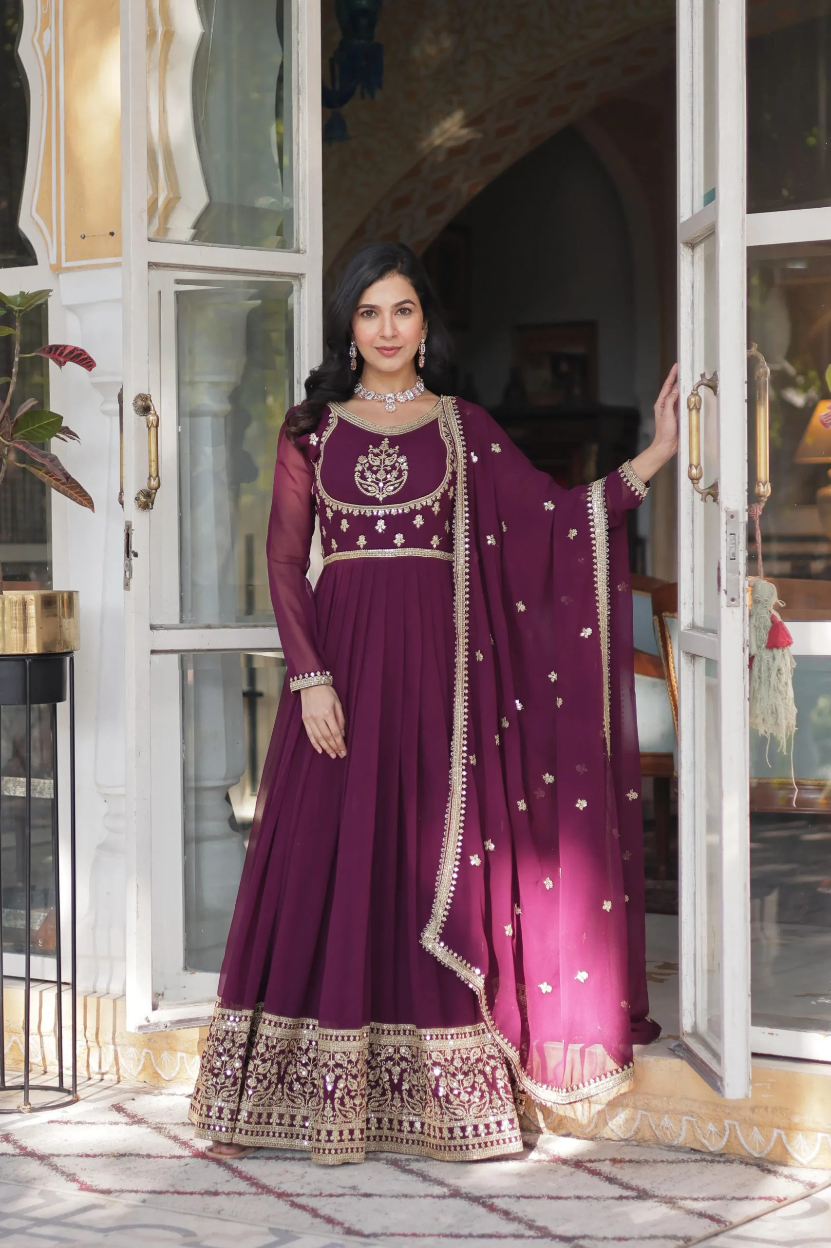 Wedding Wear Gown Dupatta Collection 2025