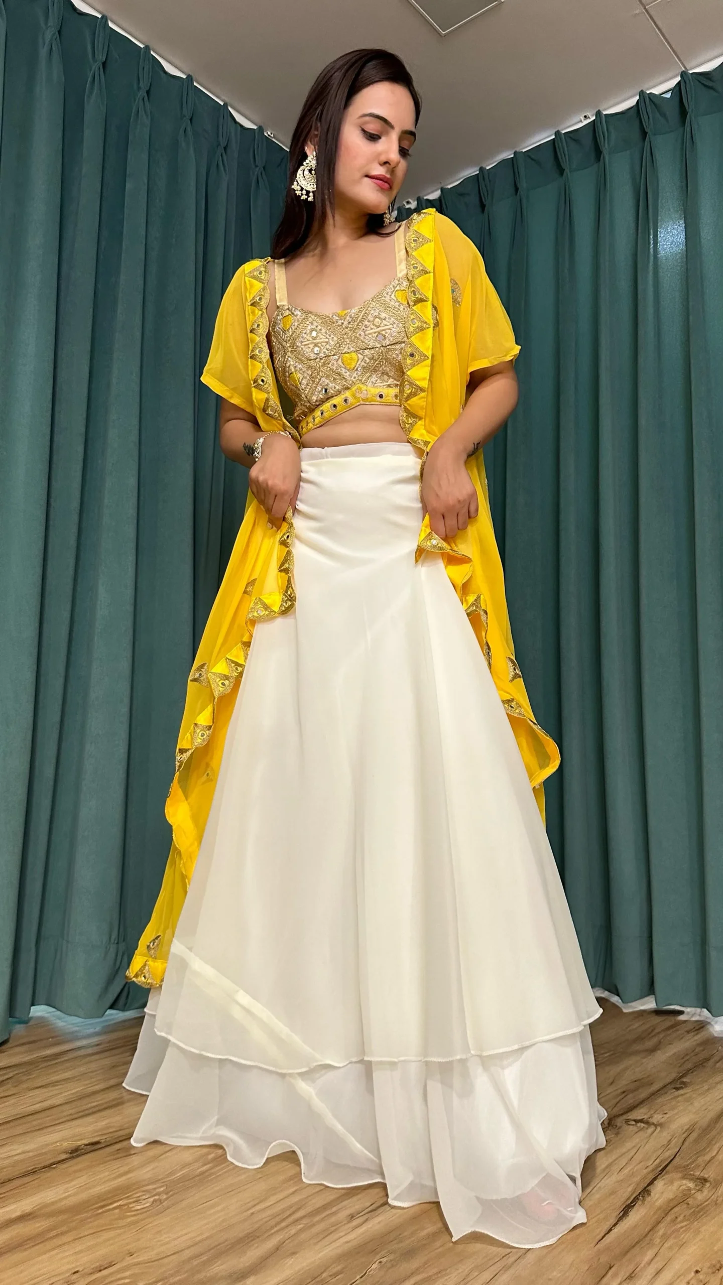 Wedding Wear Indo Western Lehenga Choli Design