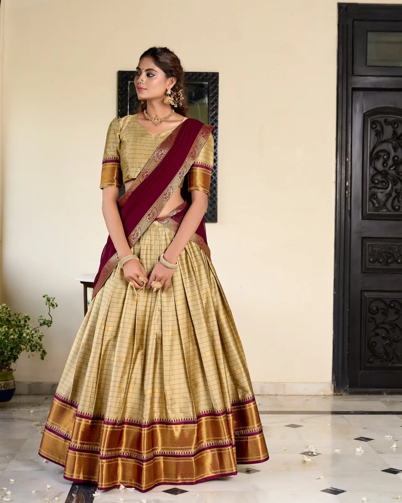 Wedding Wear Paithani Lehenga Choli Set