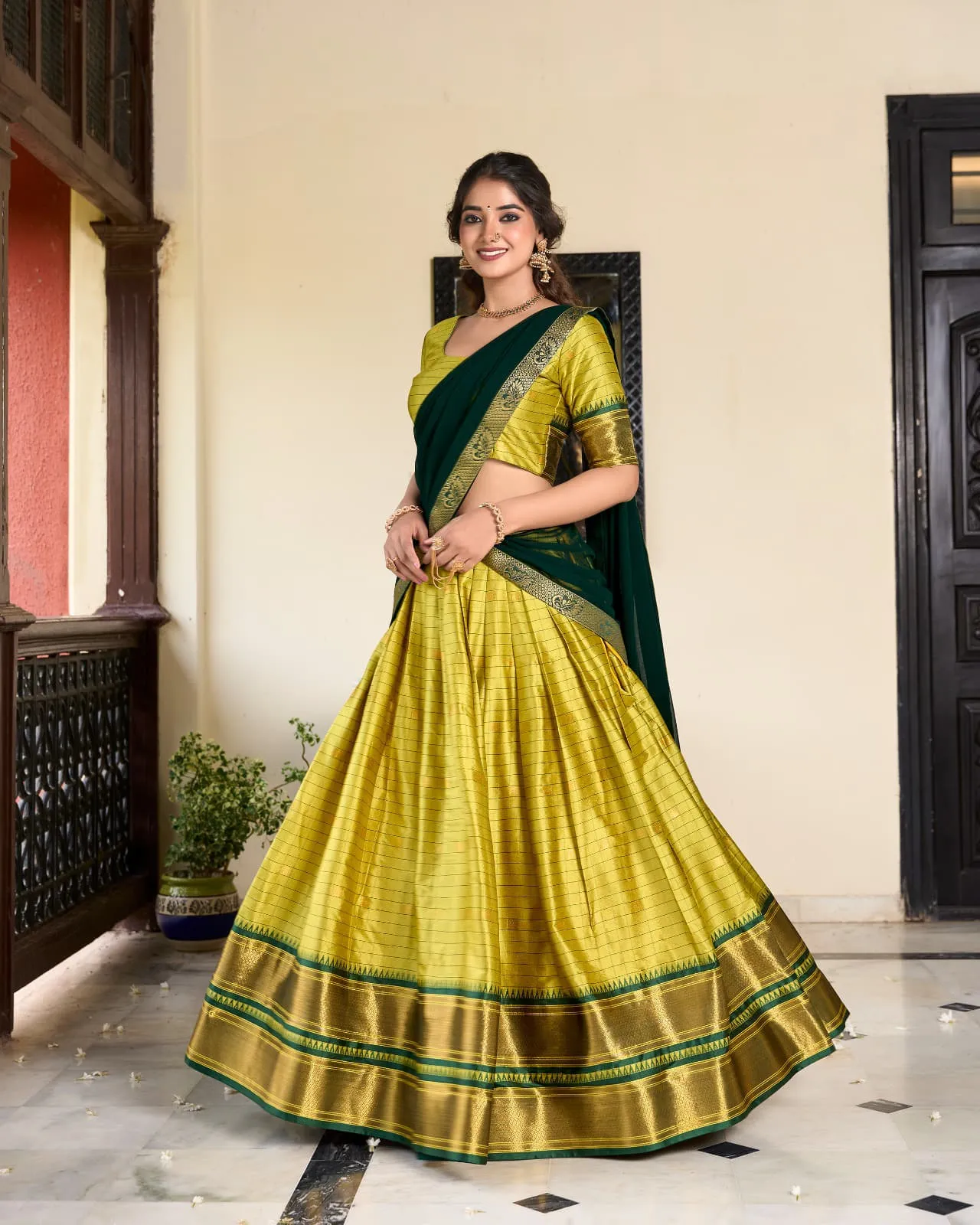 Wedding Wear Paithani Lehenga Choli Set
