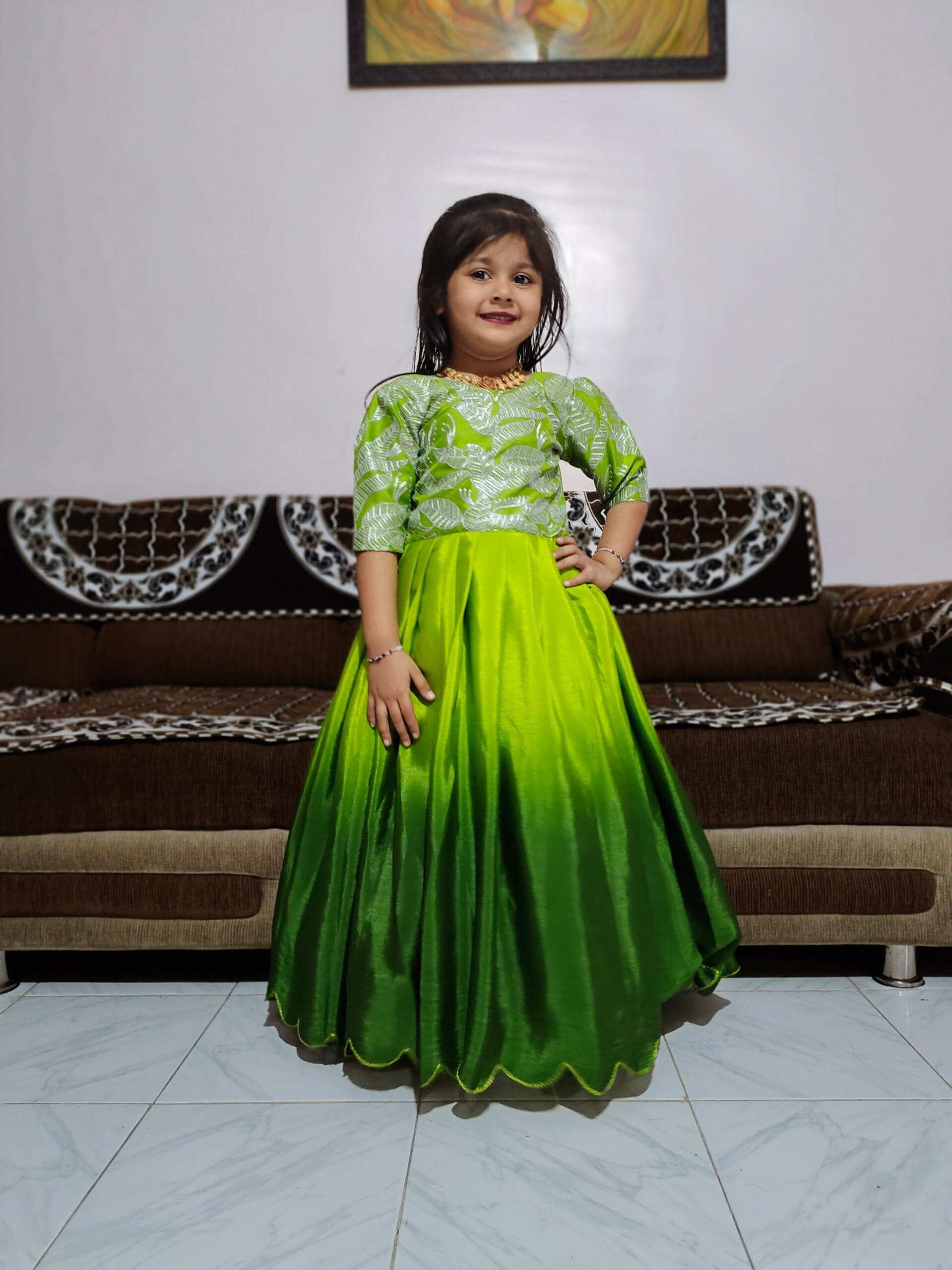 Readymade Girls Wedding Wear Gown For Kids