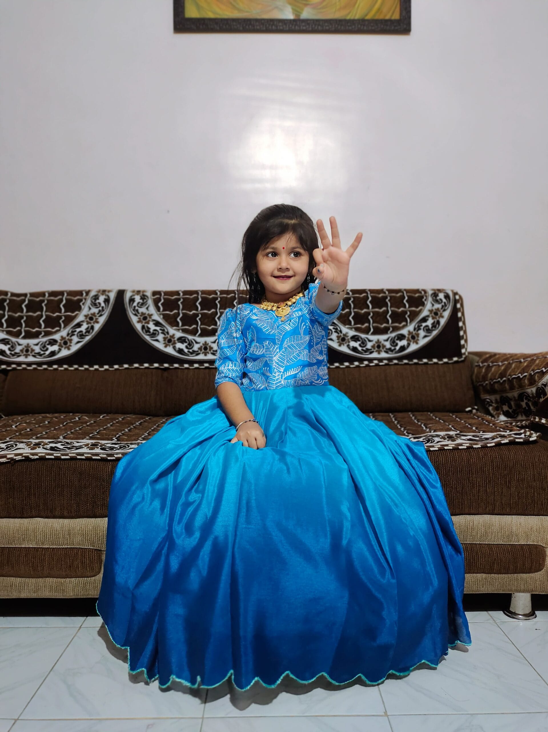Readymade Girls Wedding Wear Gown For Kids