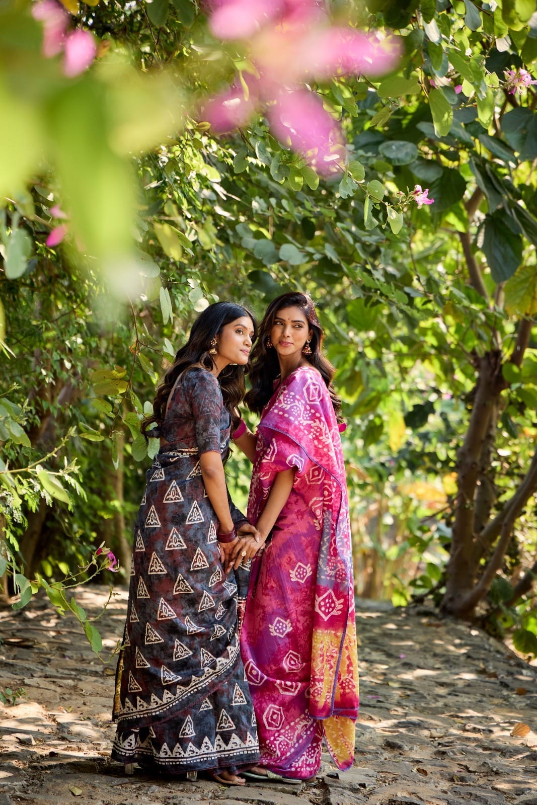 Pure Cotton Hand Batik Printed Saree For Office Wear