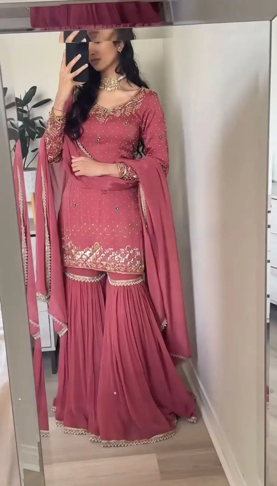 Pink Color Readymade Sharara Set