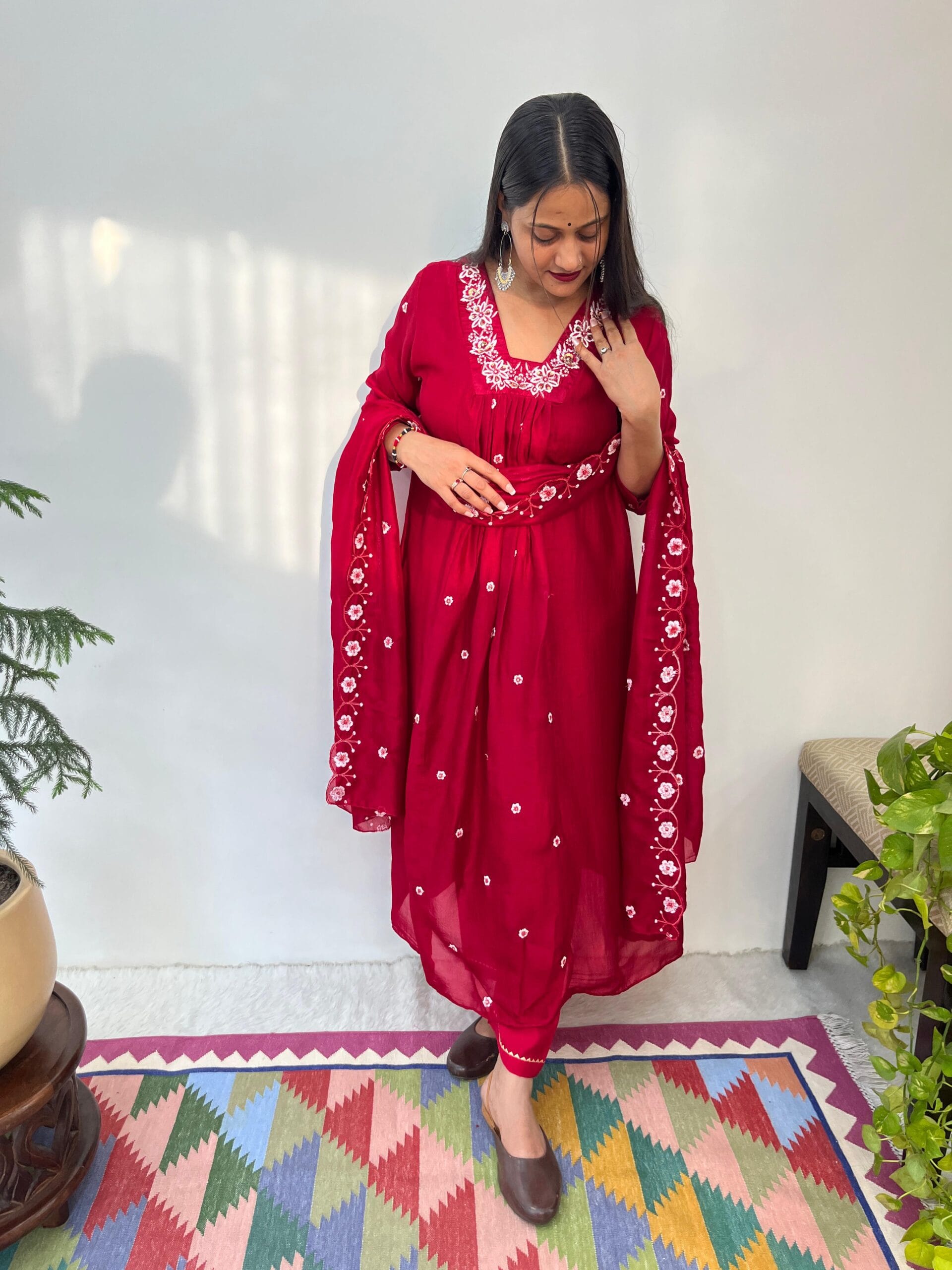 Premium Trending Handwork Gown Pant With Dupatta Set