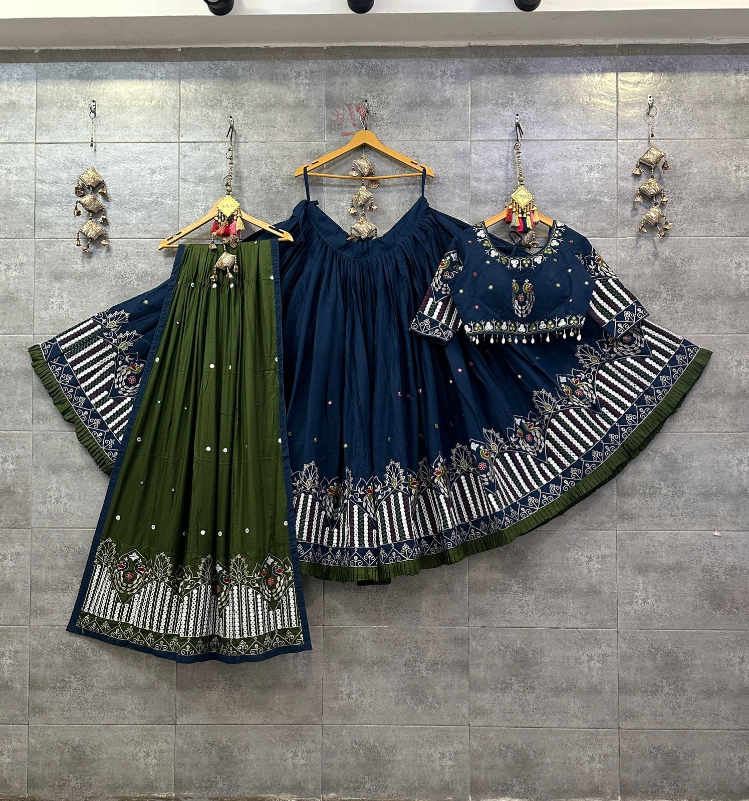 Cotton Gamthi Work Chaniya for Women