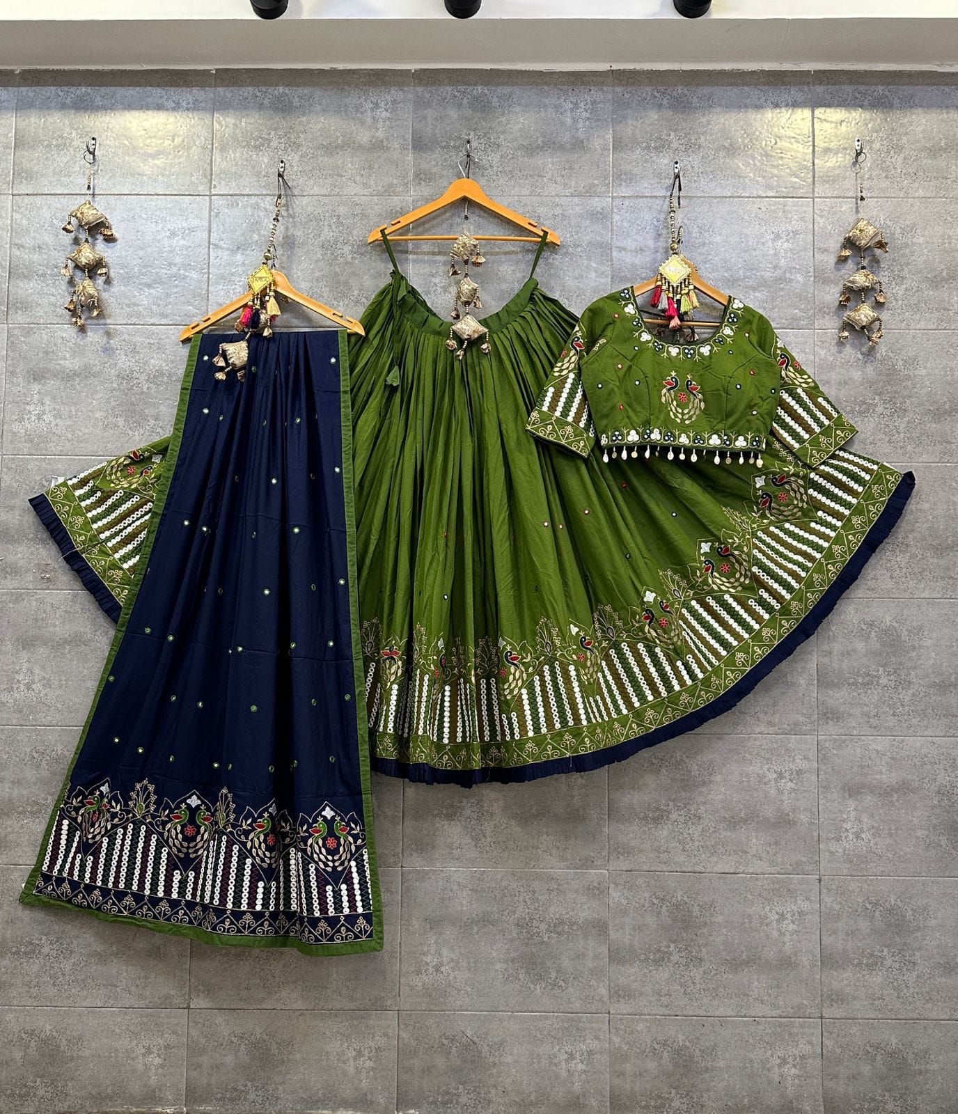 Cotton Gamthi Work Chaniya for Women