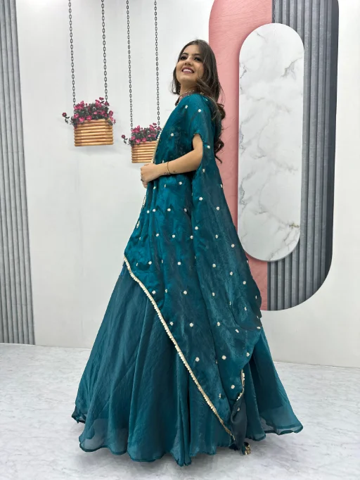 Designer Lehenga Choli with Shrug for Girls