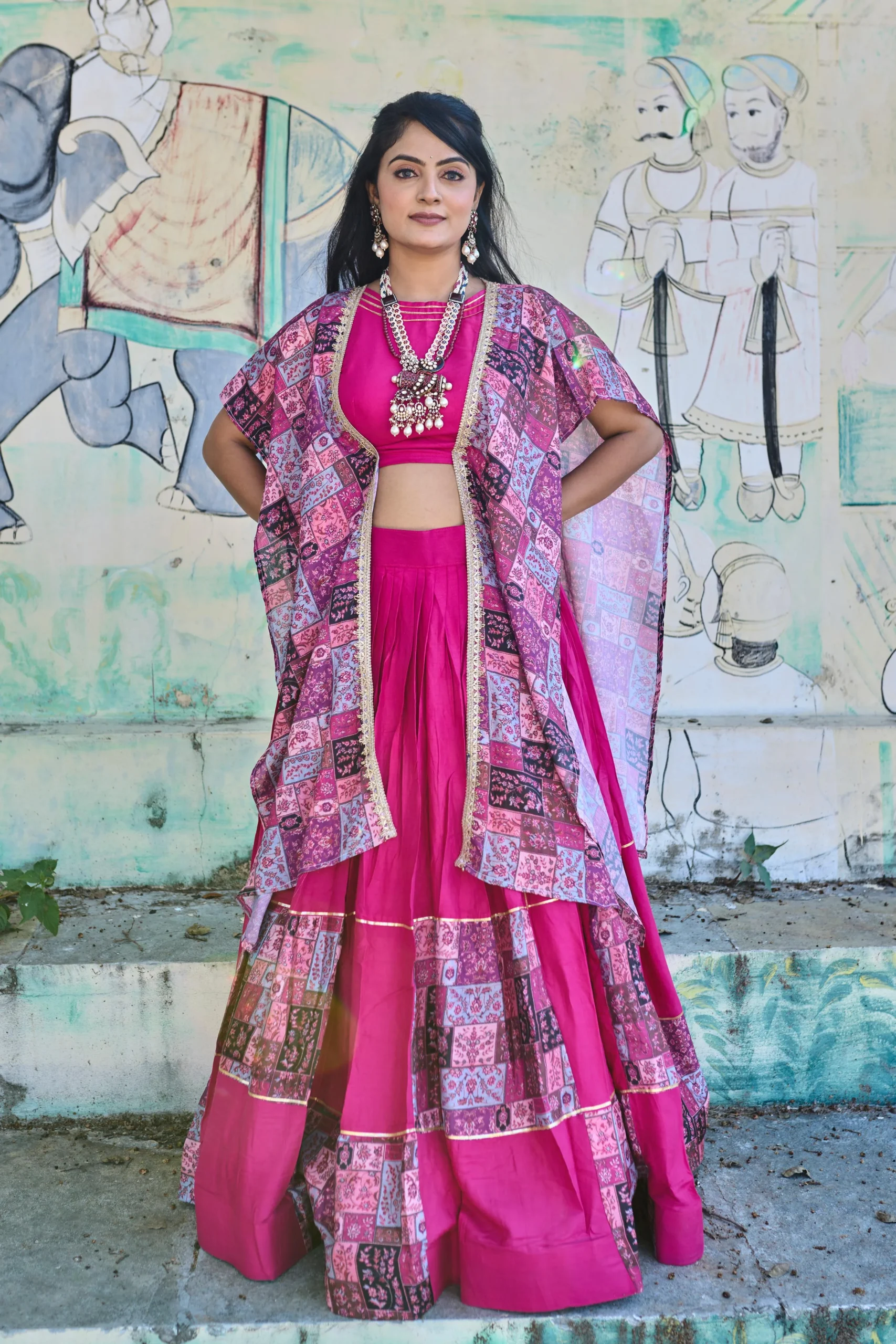 Designer Lehenga with Shrug for Wedding and Party