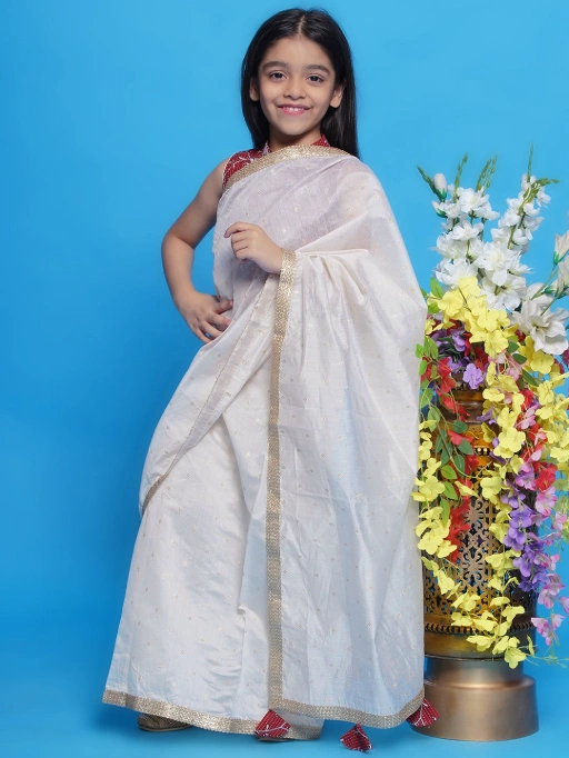 Kids Ready To Wear Saree For Small Girls - Image 2