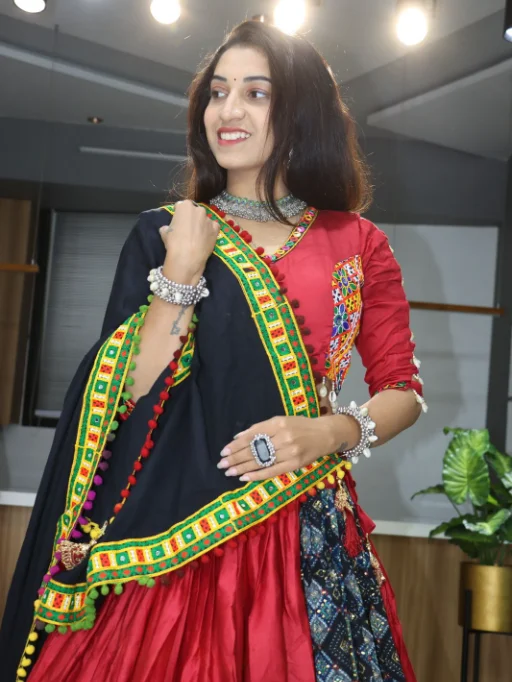Multi-Color Chaniya Choli with Gamthi Work