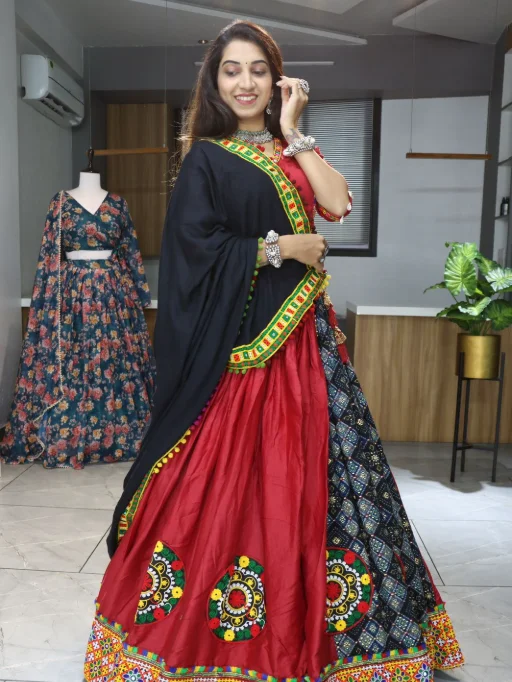 Multi-Color Chaniya Choli with Gamthi Work