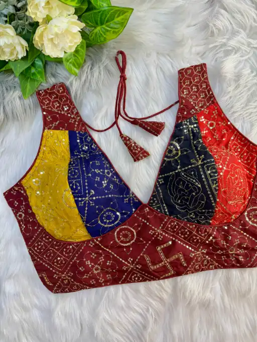 Multi Color Traditional Blouse For Navratri