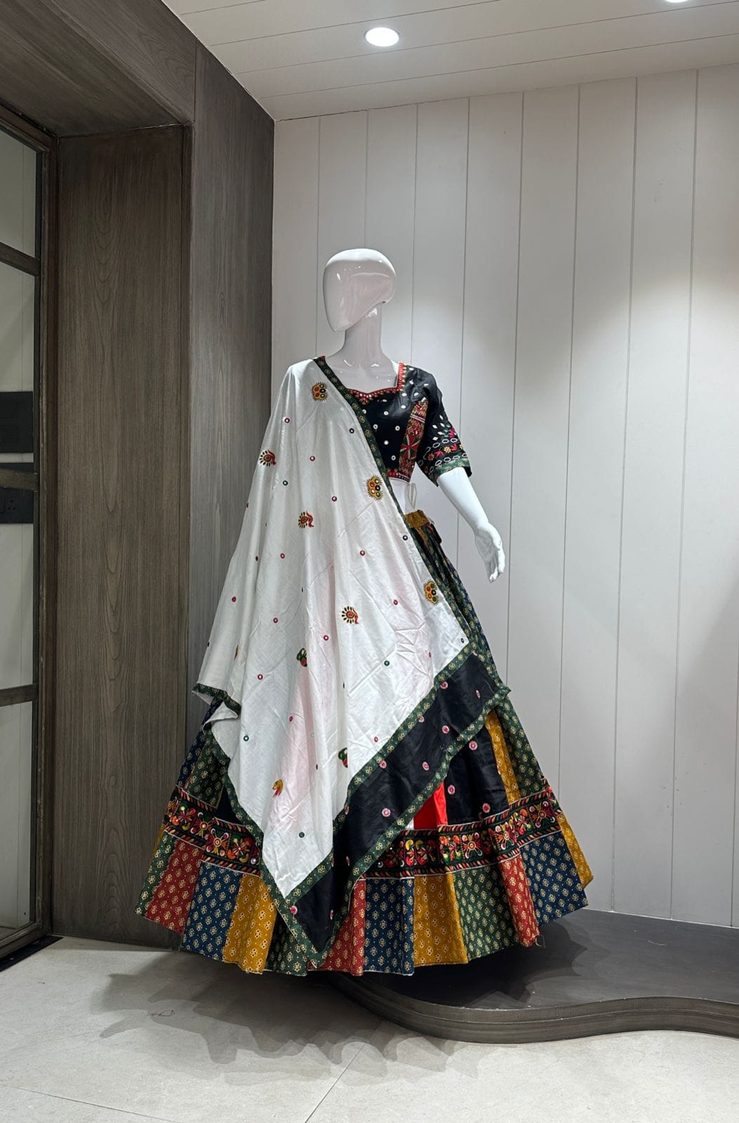 Pure Cotton Gamthi Work Chaniya Choli for Navratri