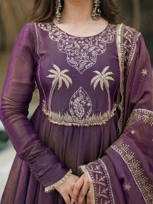 Readymade Party Wear Gown Dupatta Set