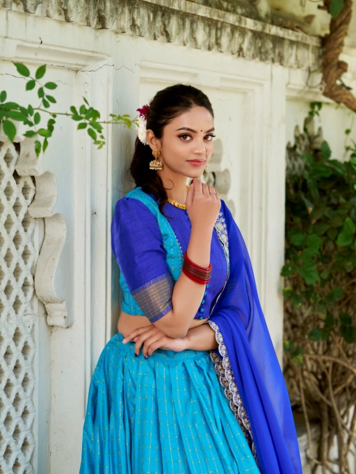 Readymade Zari Chex South Lehenga Choli
