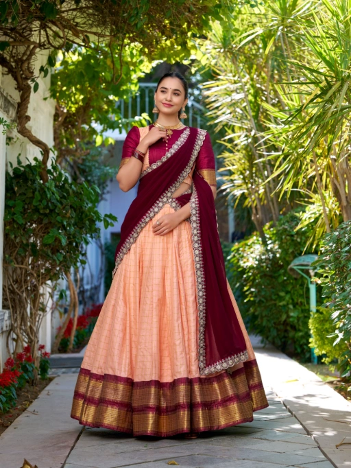 Readymade Zari Chex South Lehenga Choli